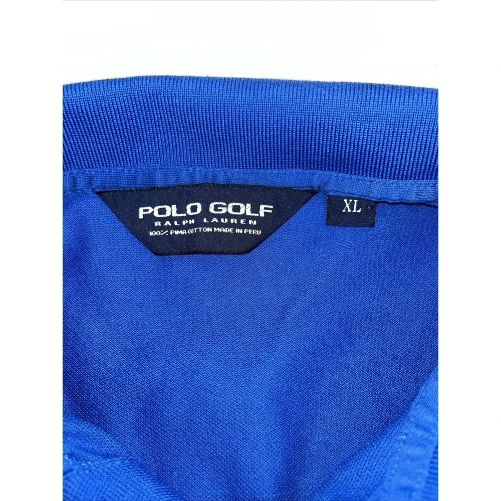 Vtg Polo Golf Ralph Lauren Mens‎ Big Pony Red Rare Shirt Blue XL Office Casual
